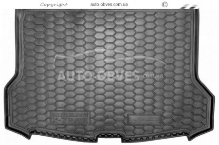 Trunk mat Nissan Rogue 2013-2020 - type: polyurethane, full-size spare tire фото 0