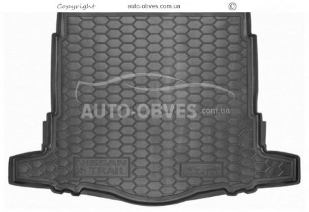 Trunk mat Nissan X-Trail t32 2017-2021 with stowage - type: polyurethane фото 0
