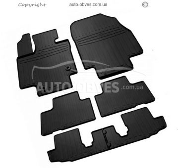 Floor mats Toyota Highlander 2021-... - type: 7 seats фото 0
