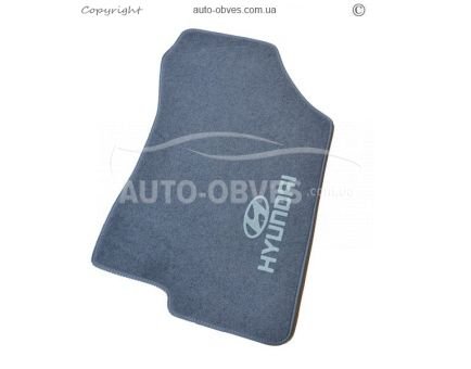 Килимки Hyundai Sonata 2010-2014 - матеріал: ворс, сірі фото 2