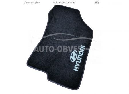 Килимки Hyundai Sonata 2010-2014 - матеріал: ворс, чорні фото 1
