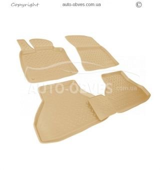 Floor mats BMW X6 E71 2008-2014 - type: set, model, color: beige фото 0