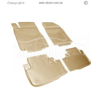 Floor mats Honda CRV RM 2013-2016 - type: set, model, color: beige фото 0