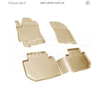 Floor mats Subaru Tribeca 2008-2014 - type: set, model, color: beige фото 0