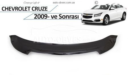 Дефлектор капота мухобойка Chevrolet Cruze 2009-2016 - тип: турция фото 2