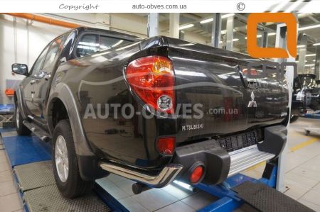 Mitsubishi L200 rear bumper protection - type: single corners фото 1