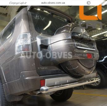 Mitsubishi Pajero Wagon IV rear bumper protection - type: single pipe фото 3