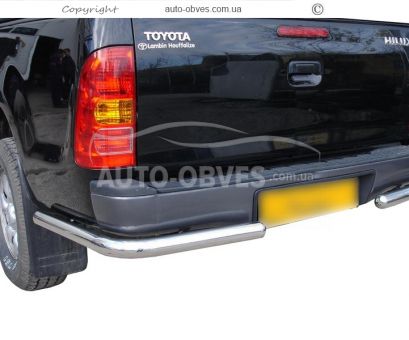 Toyota Hilux rear bumper protection - type: single corners фото 0