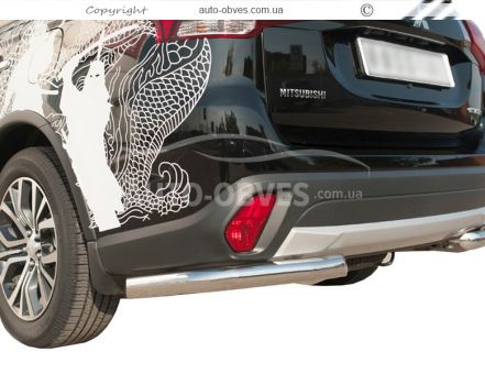Mitsubishi Outlander rear bumper protection - type: single corners фото 0