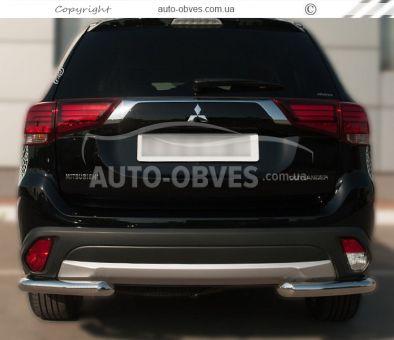 Mitsubishi Outlander rear bumper protection - type: single corners фото 1