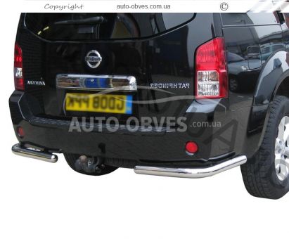 Nissan Pathfinder rear bumper protection - type: single corners фото 0