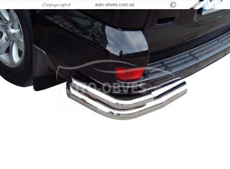Защита заднего бампера Toyota Prado 120 - тип: двойные углы фото 0