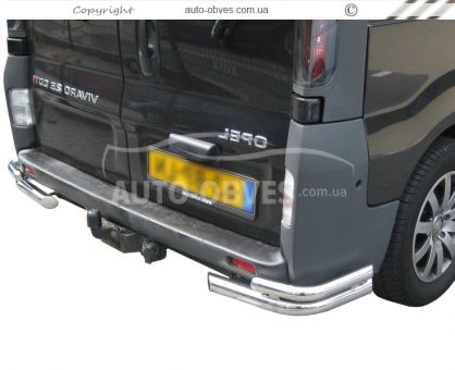 Rear bumper protection Vivaro, Trafic, Primastar - type: double corners фото 1