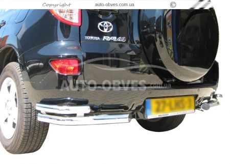 Защита заднего бампера Toyota Rav4 06-10 - тип: двойные углы фото 0