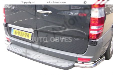 Rear bumper protection VW Crafter - type: single corners for footrest фото 0