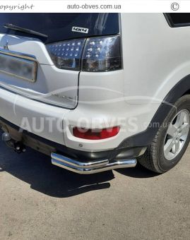 Rear bumper protection Mitsubishi Outlander XL - type: double corners photo 2