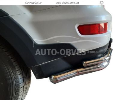 Rear bumper protection Mitsubishi Outlander XL - type: double corners photo 1