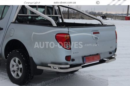 Захист заднього бампера Mitsubishi L200 2006-2014 - тип: кути подвійні фото 3