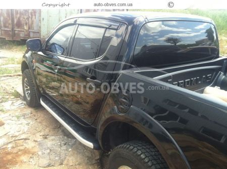 Подножки Mitsubishi L200 2006-2014 - style: Range Rover фото 4