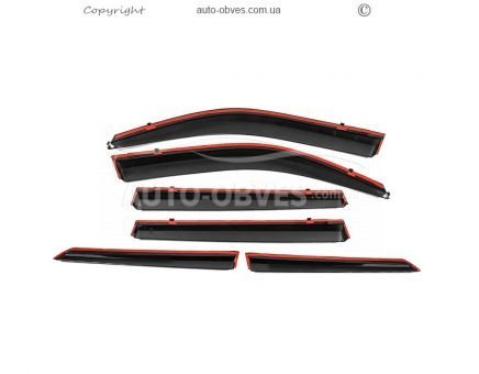 Chrome wind deflectors Lexus GX460 - type: 6 pcs фото 1