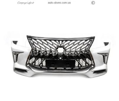Front bumper for Lexus LX570, 450d 2008-2015 - type: restyling style white фото 3