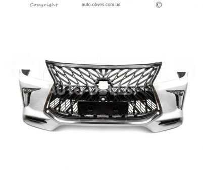 Front bumper for Lexus LX570, 450d 2008-2015 - type: restyling style black фото 3