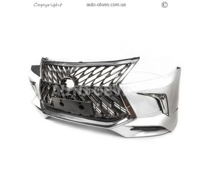 Front bumper for Lexus LX570, 450d 2008-2015 - type: restyling style black фото 2