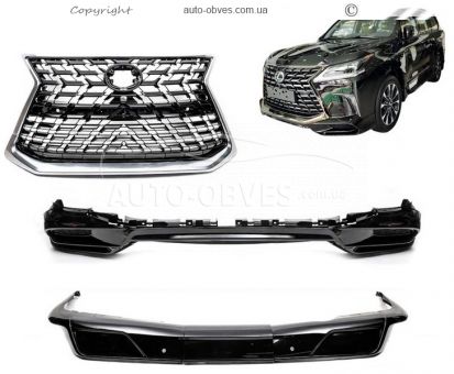 Комплект обвісів Lexus LX570, 450d 2017-2022 - тип: trd 2021-2022 чорний колір фото 0