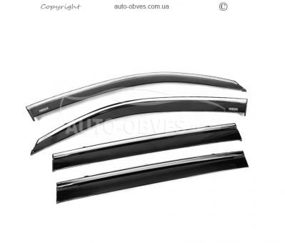 Дефлектори вікон Lexus LX 570 - тип: з хромом 4 шт фото 1