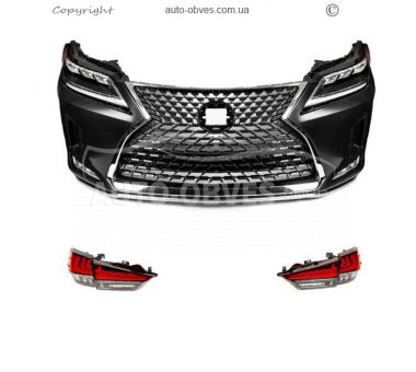 Комплект рестайлінгу Lexus RX - type: в 2021 рік бампер фари стопи фото 0
