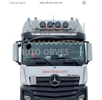 Крепление под фары на крышу Mercedes Actros MP4, длинный вариант v2, услуга: установка диодов фото 2