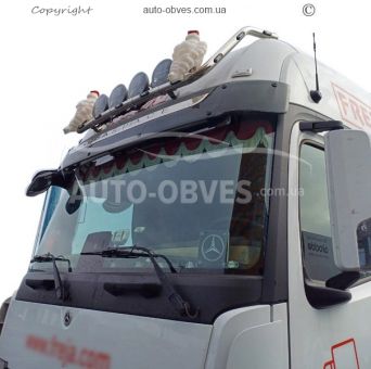Крепление под фары на крышу Mercedes Actros MP5, длинный вариант v2, услуга: установка диодов фото 1