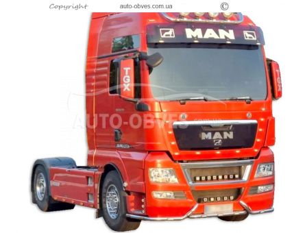 Front bumper protection MAN TGX euro 5 - additional service: installation of diodes фото 6