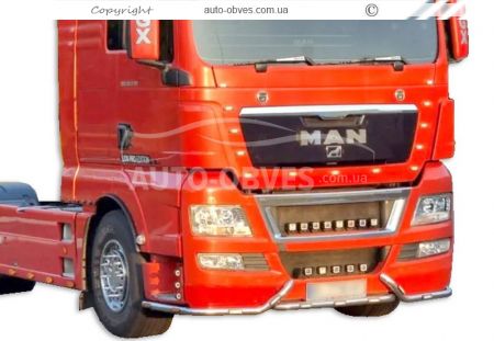 Front bumper protection MAN TGX euro 5 - additional service: installation of diodes фото 5