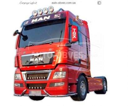 Front bumper protection MAN TGX euro 5 - additional service: installation of diodes фото 4