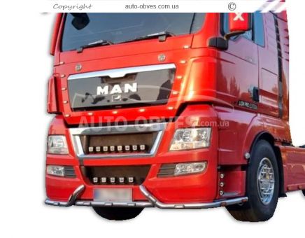 Front bumper protection MAN TGX euro 5 - additional service: installation of diodes фото 3