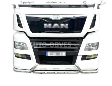 Защита переднего бампера MAN TGX, TGS euro 6 - доп услуга: установка диодов фото 8