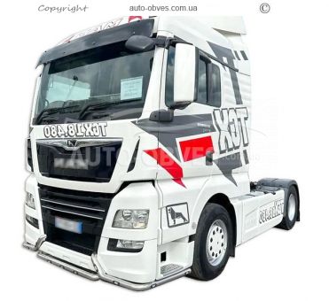 Защита переднего бампера MAN TGX, TGS euro 6 - доп услуга: установка диодов фото 7