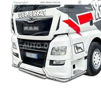 Защита переднего бампера MAN TGX, TGS euro 6 - доп услуга: установка диодов фото 6