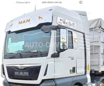Накладки на дзеркала MAN TGX - тип: нержавійка фото 8