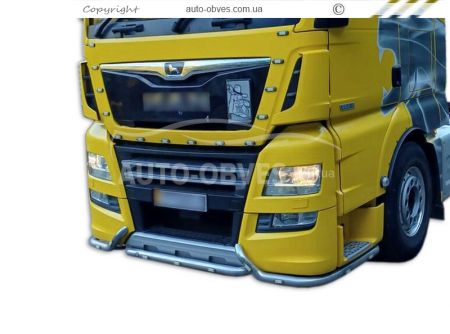 Защита переднего бампера MAN TGX, TGS euro 6 - доп услуга: установка диодов фото 10