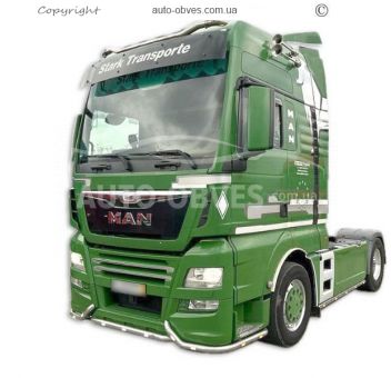 Защита переднего бампера MAN TGX, TGS euro 6 - доп услуга: установка диодов фото 5