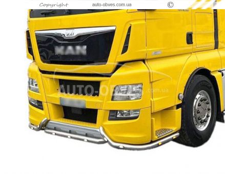 Защита переднего бампера MAN TGX, TGS euro 6 - доп услуга: установка диодов фото 2