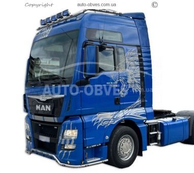 Держатель под фары MAN TGX длинный вариант - тип: 15 диодов установлено фото 5