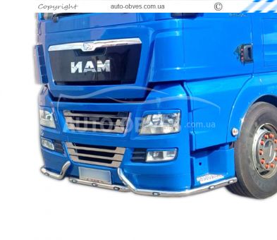 Защита переднего бампера MAN TGX euro 5 - доп услуга: установка диодов фото 0