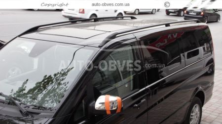 Roof rails Mercedes Vito, Viano - type: rear fastening alm, color: black фото 4