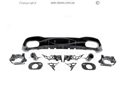 Rear diffuser Mercedes A-class w177 - type: with nozzles design A35 HB photo 0