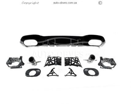 Rear diffuser Mercedes A-class w177 - type: with nozzles design A35 sd photo 0