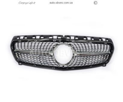 Передня решітка Mercedes A-сlass w176 2012-2018 - type: diamond silver 2012-2015 фото 1