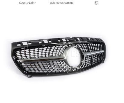 Передня решітка Mercedes A-сlass w176 2012-2018 - type: diamond silver 2012-2015 фото 2